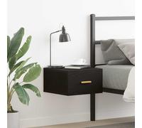vidaXL Cabinet da comodino a muro Nero Rovere 35x35x20 cm