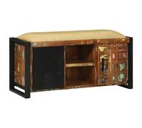 vidaXL Cabinet Panchina Multicolore Legno massello di recupero