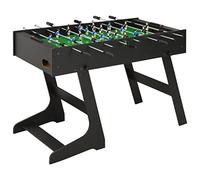 vidaXL Calcio Balilla Pieghevole Giochi Interni Simulazione Sport Divertimento Casa Pub Locale Sala Giochi Intrattenimento Robusto Nero 121x61x80cm