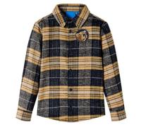 vidaXL Camicia a Quadri da Bambino Gialla e Nera 92
