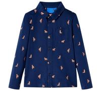 vidaXL Camicia per Bambini Blu Marino 128