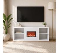 vidaXL Caminetto elettrico Bianco 100 x 37 x 45,5 cm