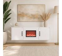 vidaXL Caminetto elettrico Bianco 110 x 30 x 36,5 cm