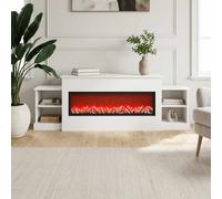 vidaXL Caminetto elettrico Bianco 177 x 30 x 56,5 cm