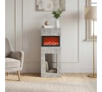 vidaXL Caminetto elettrico Cemento 35 x 30 x 86 cm