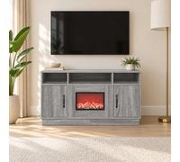 vidaXL Caminetto elettrico Sonoma grigio 100 x 33 x 55 cm