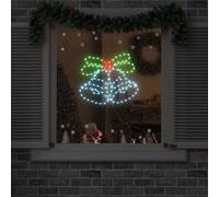 vidaXL Campana di Natale con 144 LED Multicolore 56 x 46 cm PVC