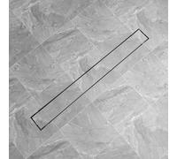 vidaXL Canaletta Drenaggio per Doccia Doppia 1030x140 mm Acciaio Inox
