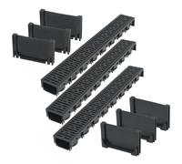 vidaXL Canalette di Drenaggio in Plastica 3 m