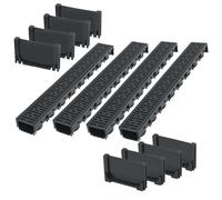 vidaXL Canalette di Drenaggio in Plastica 4 m