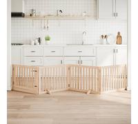 vidaXL Cancelletto per cani con porta pieghevole 4 pannelli 320 cm in legno di pioppo