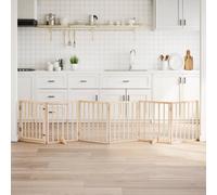 vidaXL Cancelletto per cani con porta pieghevole 6 pannelli 300 cm in legno di pioppo