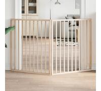 vidaXL Cancello per Cani Pieghevole 2 Pannelli 160 cm Legno di Pioppo