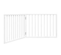 vidaXL Cancelletto per cani pieghevole 2 pannelli bianco 160 cm in legno