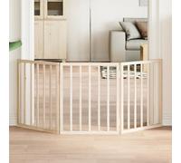 vidaXL Cancelletto per cani pieghevole a 3 pannelli 150 cm in legno di pioppo