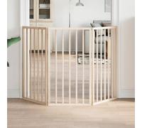 vidaXL Cancelletto per cani pieghevole a 3 pannelli 150 cm in legno di pioppo