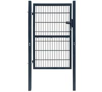vidaXL Cancello Cancelletto Giardino 2D (Singolo) Grigio Antracite 106x230 cm