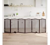 vidaXL Cancello Cani Pieghevole Rovere Marrone 6 Pannelli 300cm Pioppo, cancello per cani con porta, cancello per cani per scale, cancello per cuccioli