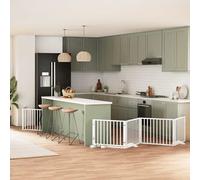 vidaXL Barriera per cani, porta pieghevole, 10 pannelli in legno di pioppo