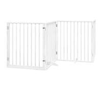 vidaXL Recinzione per Cani e Porta 4 Pannelli Bianco Legno di Pioppo