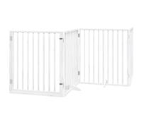 vidaXL Cancello Cani Porta Pieghevole Bianco 6 Pannelli 480 cm Pioppo