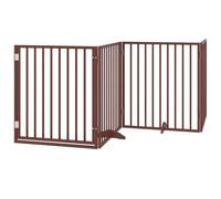 vidaXL Cancello Cani Porta Pieghevole Marrone 10 Pannelli 800cm Pioppo