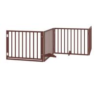 vidaXL Cancello Cani Porta Pieghevole Marrone 12 Pannelli 960cm Pioppo