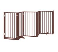 vidaXL Cancello Cani Porta Pieghevole Marrone 15 Pannelli 750cm Pioppo