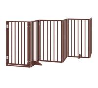 vidaXL Cancello Cani Porta Pieghevole Marrone 6 Pannelli 300cm Pioppo