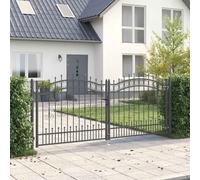 vidaXL Cancello con Punta a Lancia KAMPEN 305 x 125 cm Bloccabile