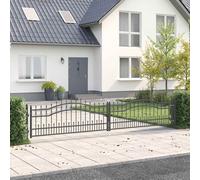 vidaXL Cancello con Punta a Lancia KAMPEN 404 x 75 cm Bloccabile