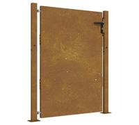 vidaXL Cancello da Giardino 105x130 cm in Acciaio Corten