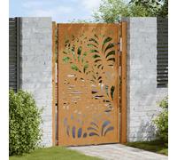 vidaXL Cancello da giardino 100x150 cm in acciaio corten design ondulato