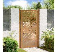 vidaXL Cancello da Giardino 105x180 cm Acciaio Corten Design a Croce, cancello di recinzione, cancello esterno, cancello del metallo