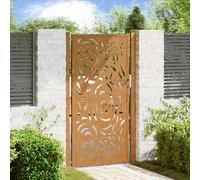vidaXL Cancello da giardino 100x175 cm in acciaio corten con design a fiamma