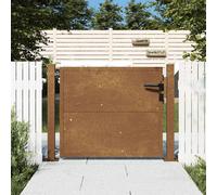 vidaXL Cancello da Giardino 105x80 cm in Acciaio Corten, cancello, cancello in acciaio, cancello da esterno, cancello di sicurezza