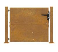 vidaXL Cancello da Giardino 105x105 cm in Acciaio Corten, cancello, cancello in Acciaio, cancello da Esterno, cancello di Sicurezza