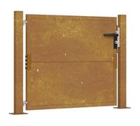 vidaXL Cancello da Giardino 105x80 cm in Acciaio Corten, cancello, cancello in acciaio, cancello da esterno, cancello di sicurezza