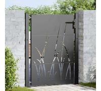 vidaXL Cancello da giardino 110 x 130 cm Nero Bloccabile