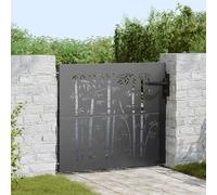 vidaXL Cancello da giardino 85 x 100 cm Nero Bloccabile