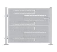 vidaXL Cancello da Giardino Argento 100 x 75 cm Acciaio Inossidabile, Giardino e terrazza, cancello Rettangolare Moderno, Ingresso Sicuro all'aperto, Recinzione Resistente agli Agenti atmosferici