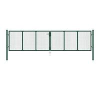 VIDAXL - Cancello da Giardino a Rete in Acciaio 390x100 cm Verde