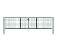 VIDAXL - Cancello da Giardino a Rete in Acciaio 390x75 cm Verde