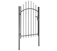 AX Cancello Arco Nero Verniciato Entrata Barriera Sicurezza Ingresso New 143060