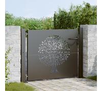 vidaXL Cancello da giardino Altro Nero 105 x 100 cm