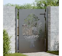 vidaXL Cancello da giardino Altro Nero 105 x 150 cm