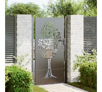 vidaXL Cancello da giardino Altro Nero 105 x 175 cm