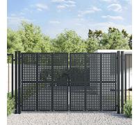vidaXL Cancello da Giardino Antracite 300x200 cm in Acciaio