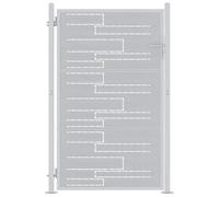 vidaXL Cancello da Giardino Argento 100 x 125 cm Acciaio Inossidabile, Giardino e Terrazza, Rettangolare, Moderno, Idee di Design per Spazi Esterni, USA Piante, Mobili e Illuminazione, Esplora