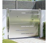 vidaXL Cancello da Giardino Argento 100 x 75 cm Acciaio Inossidabile, Giardino e terrazza, Rettangolare, Moderno, Idee per Uno Spazio Esterno Bello, Idee di Paesaggio, Aree Relax